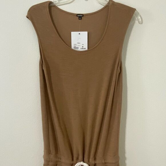NWT MONROW Supersoft Jumpsuit Mocha Patch Pockets Size Medium - Picture 7 of 16